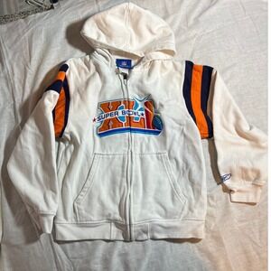 Kids NFL Super Bowl XLI White Reebok Full Zip Hoodie Jacket Size 10 12 M